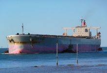 Ilustrasi kapal MV Cape Acacia Yang Tengah Jalani Karantina di Lubuk Tutung