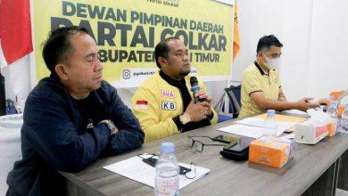Ketua DPD Golkar Kutim Mengumumkan Susunan Kepengurusan Partai