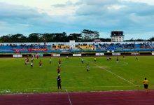 Laga Semi Final Antara Persikutim VS Persikubar Putra Di Stadion Kudungga Sangatta