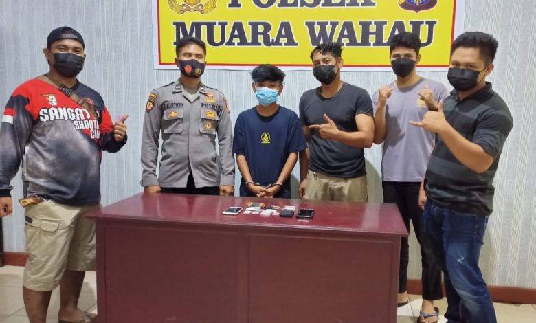 Nightmare Team Unit Reskrim Polsek Muara Wahau Tangkap Pelaku Penyalahgunaan Narkotika Jenis Sabu