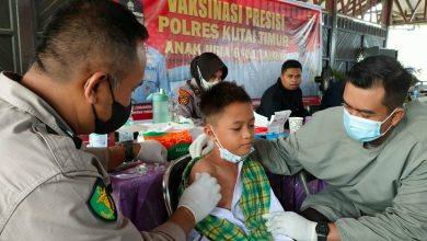 Salah Satu Siswa SDN 001 Sangatta Utara Yang Mengikuti Vaksinasi Anak