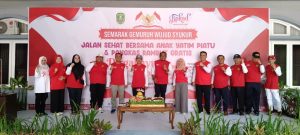 Puncak HUT RI, BPKAD Gelar Jalan Santai Bersama anak Yatim Piatu