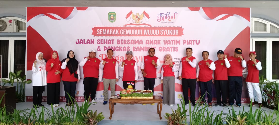 Puncak HUT RI, BPKAD Gelar Jalan Santai Bersama anak Yatim Piatu