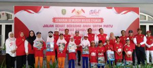 Puncak HUT RI, BPKAD Gelar Jalan Santai Bersama anak Yatim Piatu2