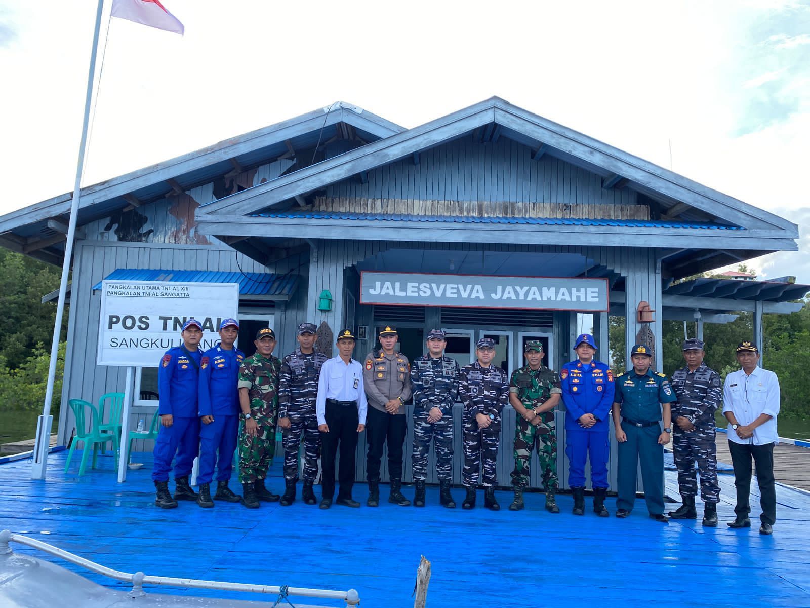 Danlanal Sangatta Kunjungan ke Posal Sangkulirang